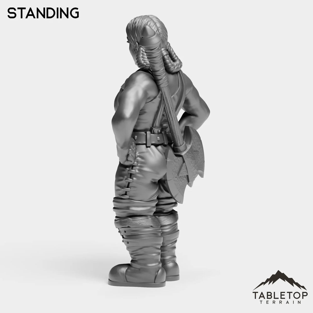 Tabletop Terrain Miniature Dwarf Warrior Female