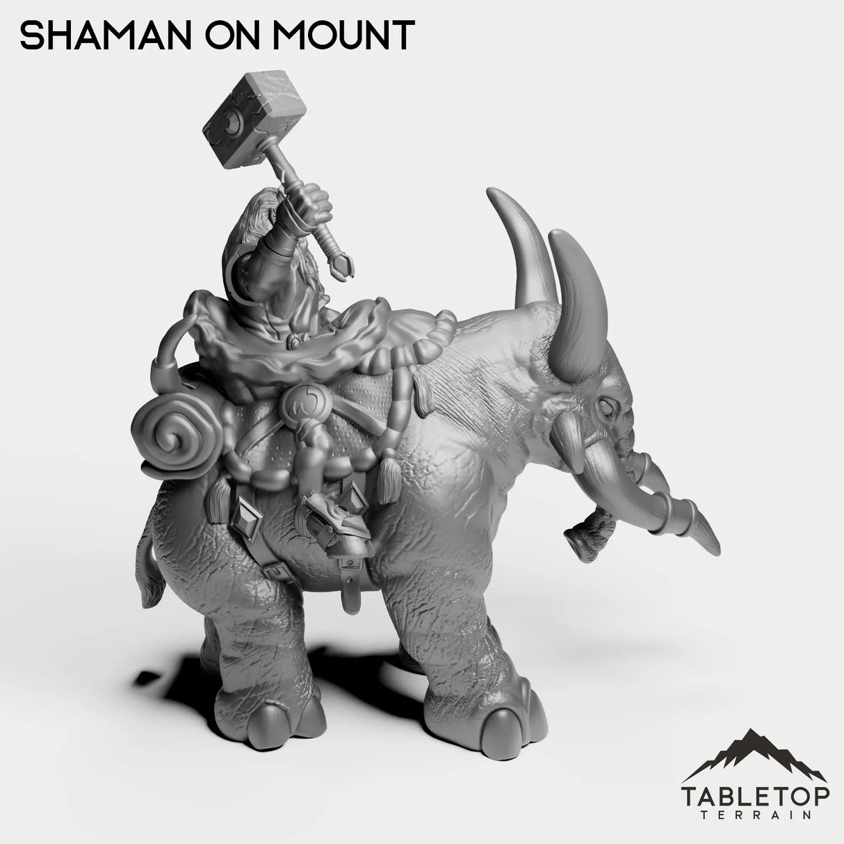 Tabletop Terrain Miniature Exiled Shaman on Mount