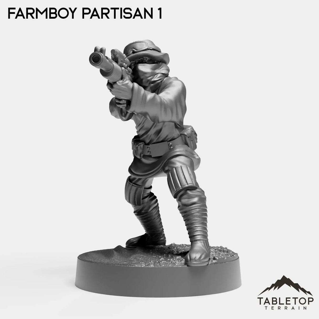 Tabletop Terrain Miniature Farmboy Partisans