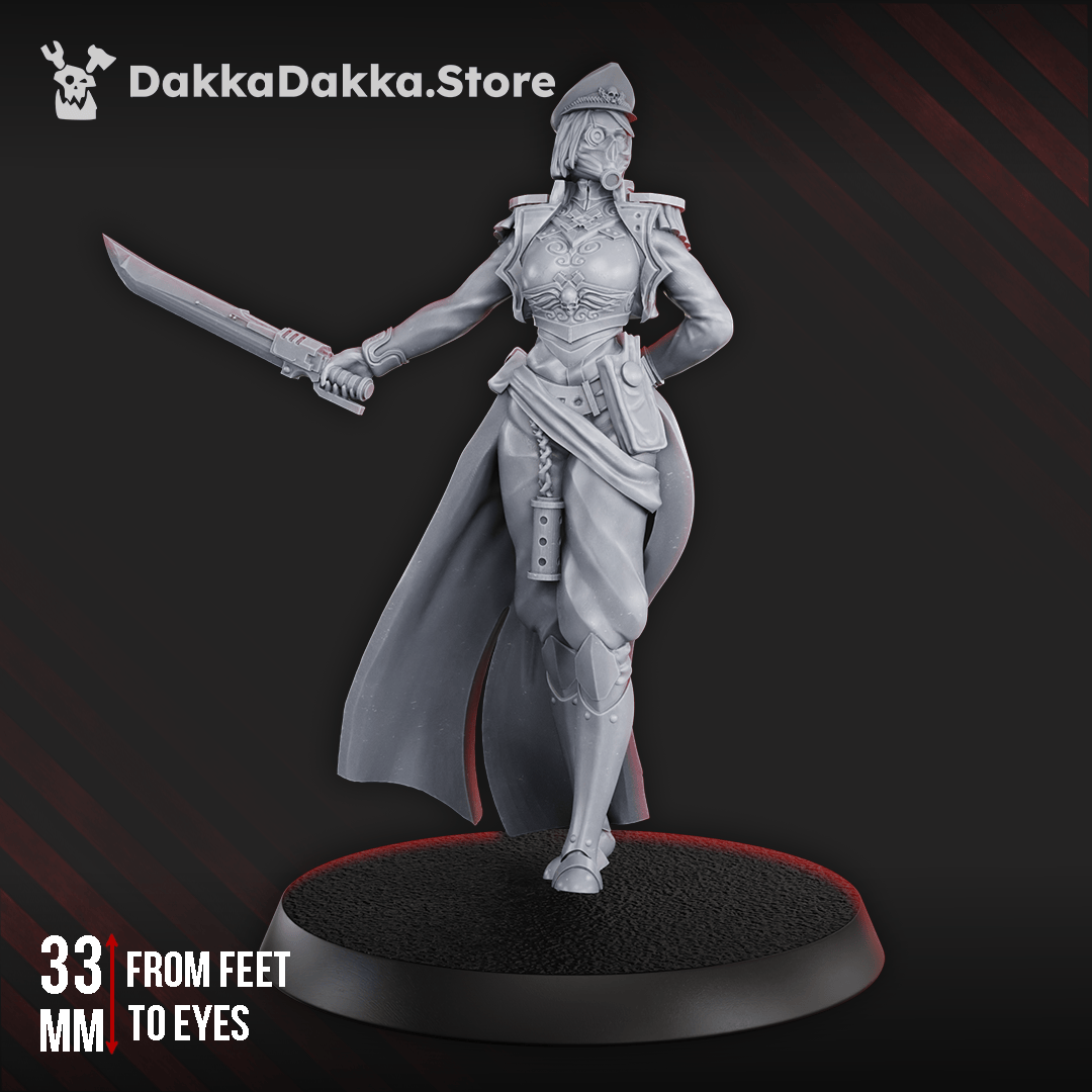Tabletop Terrain Miniature Female Commissar