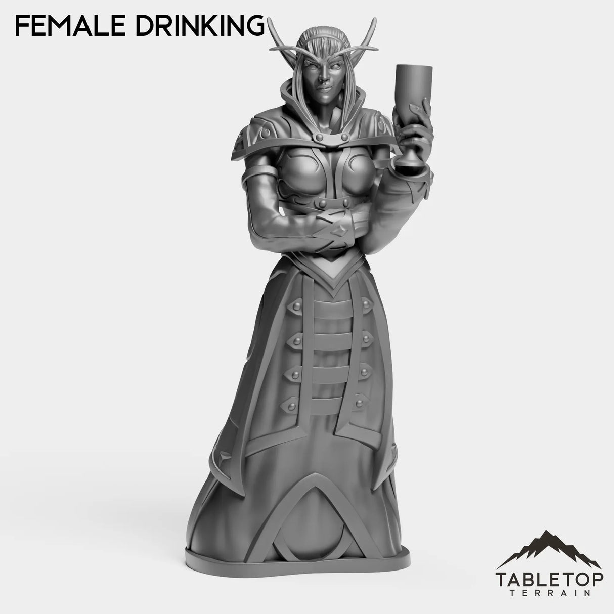 Tabletop Terrain Miniature Female Drinking Darkness Wine Merchants