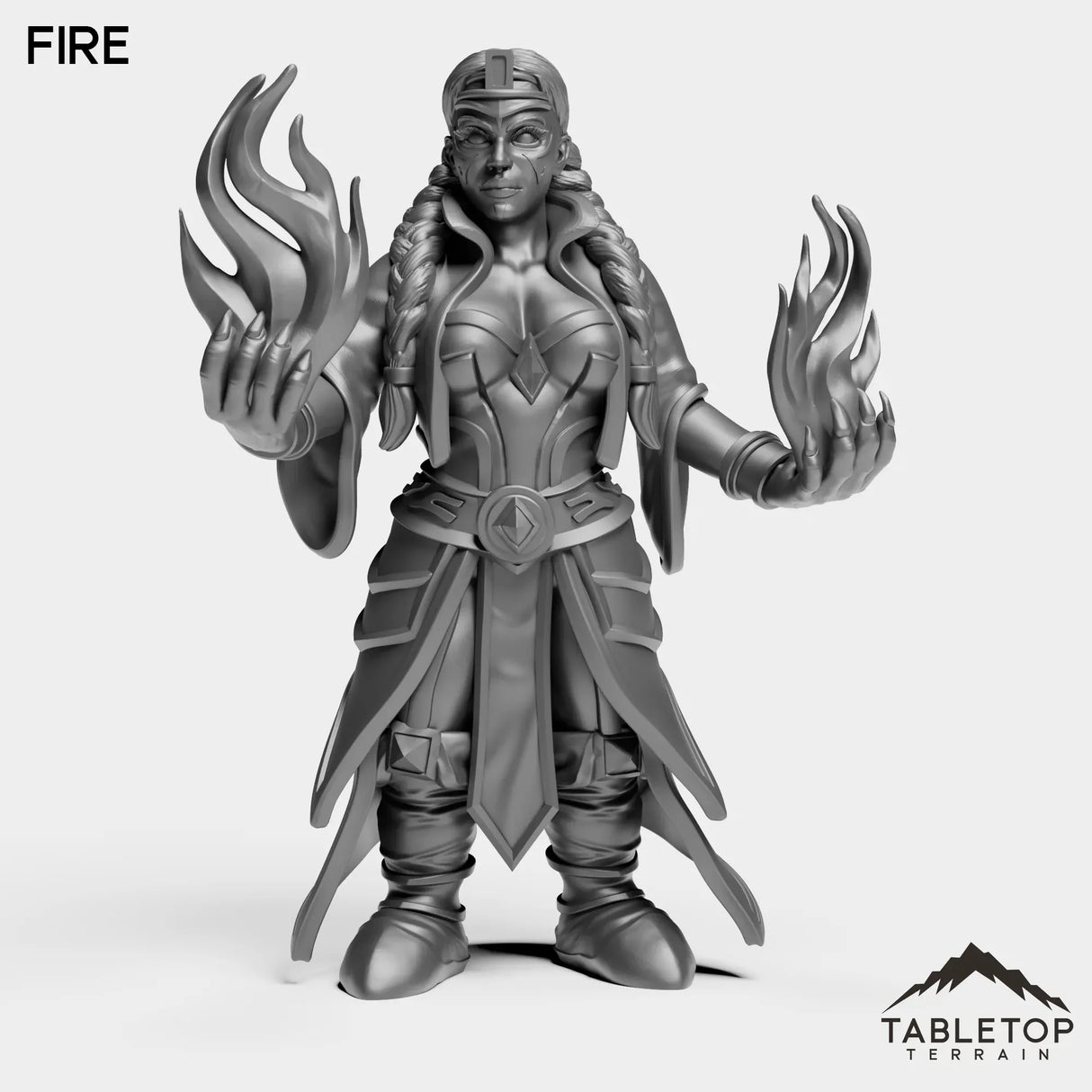 Tabletop Terrain Miniature Fire Dwarf Shadow Priestess