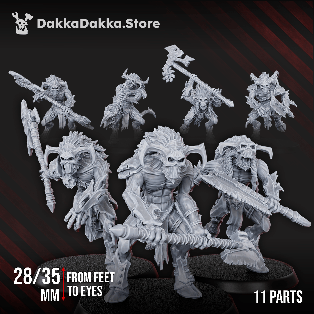 Tabletop Terrain Miniature Flesh Daemon Squad x10