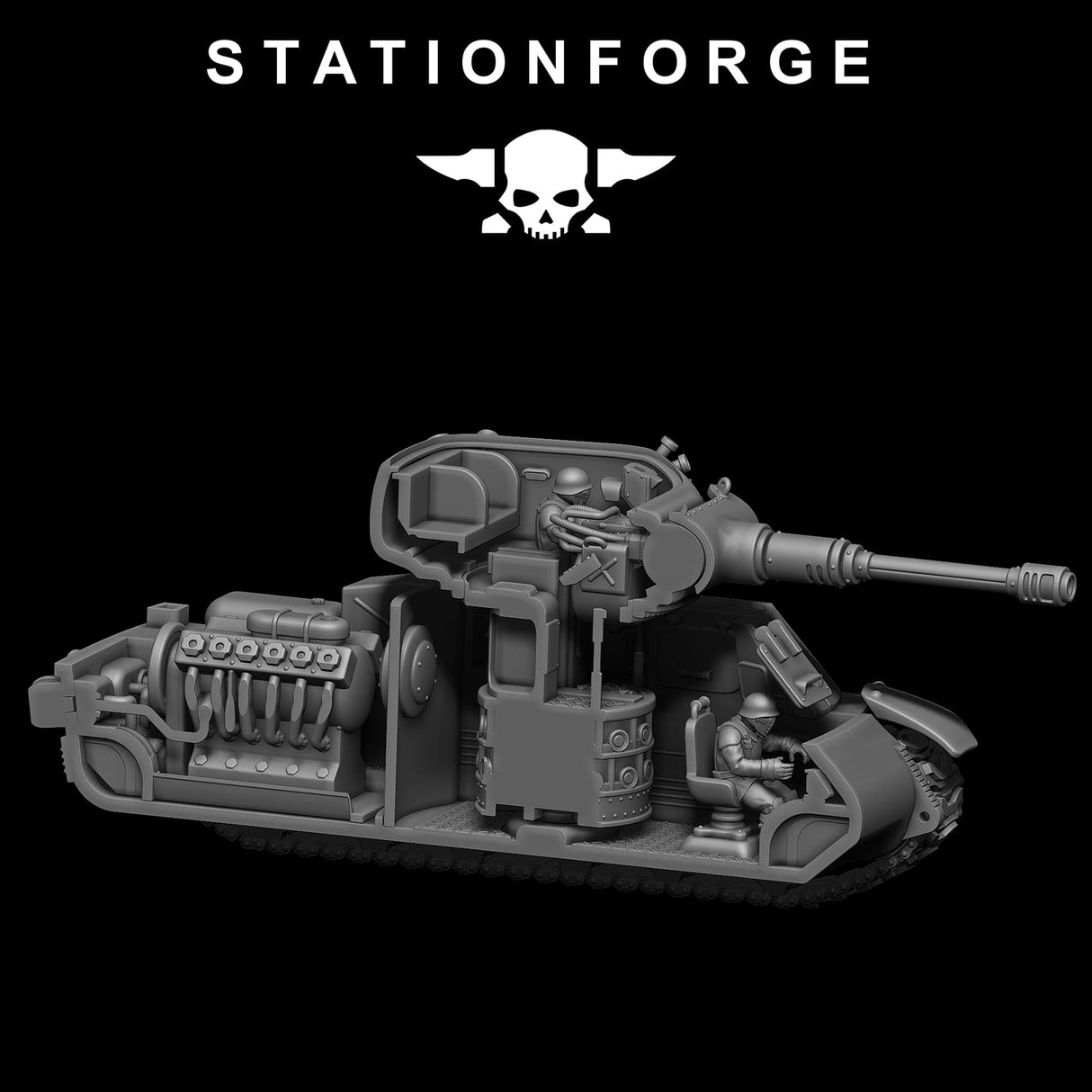 Tabletop Terrain Miniature FreeGuard Battle Tank
