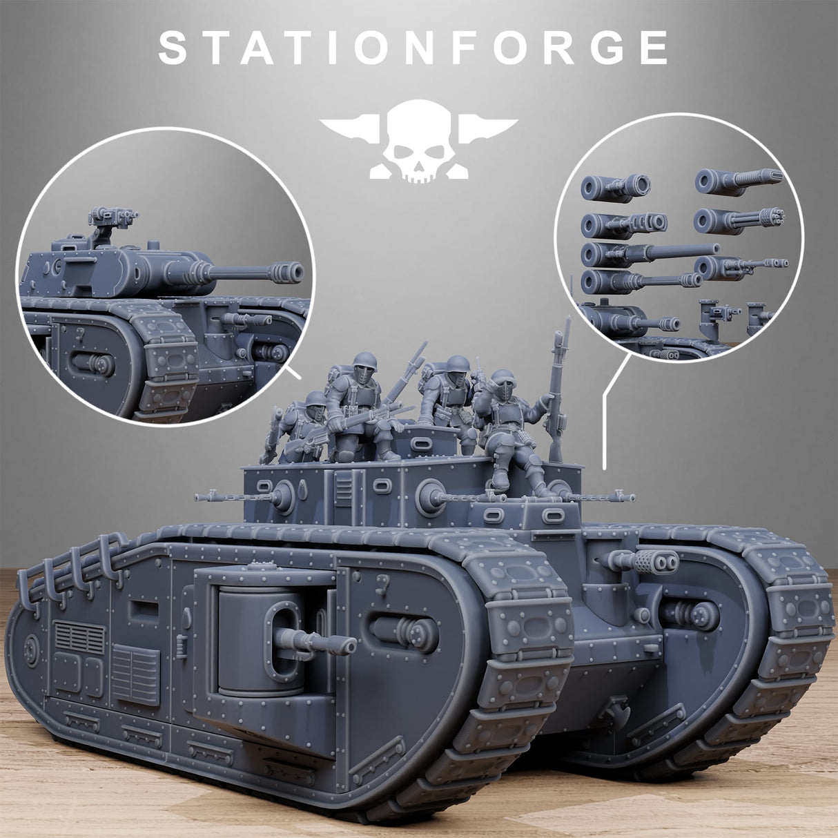 Tabletop Terrain Miniature FreeGuard Heavy Tank