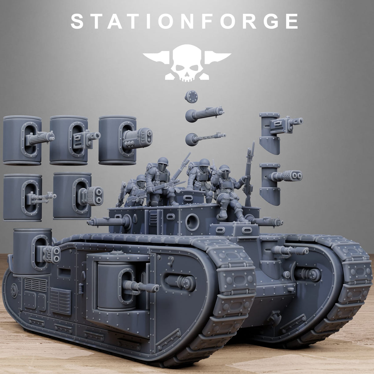 Tabletop Terrain Miniature FreeGuard Heavy Tank