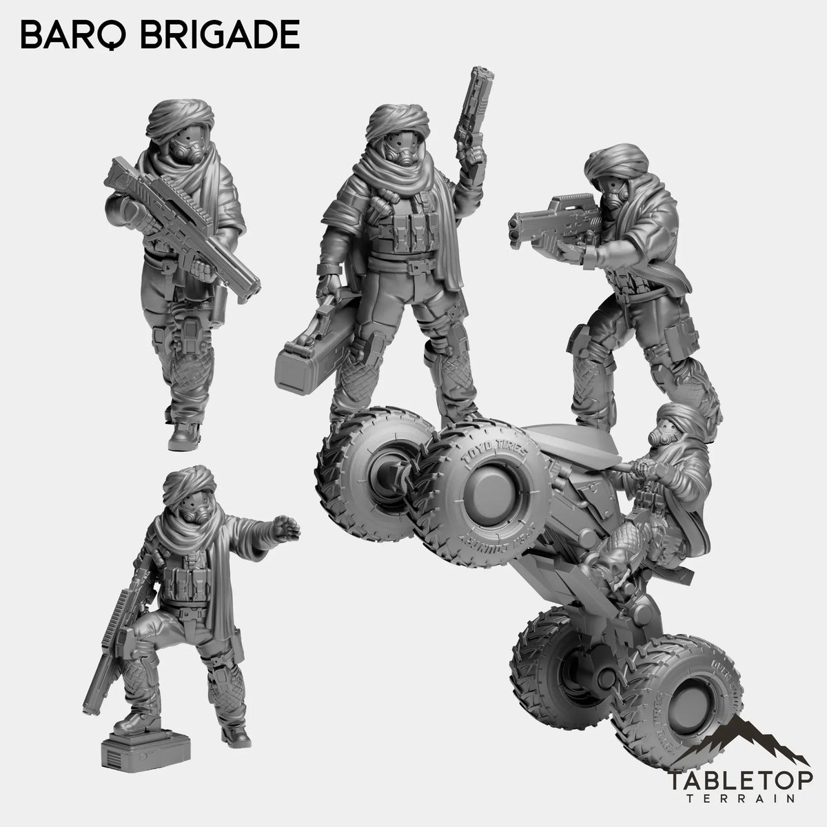 Tabletop Terrain Miniature Full Set Barq Brigade