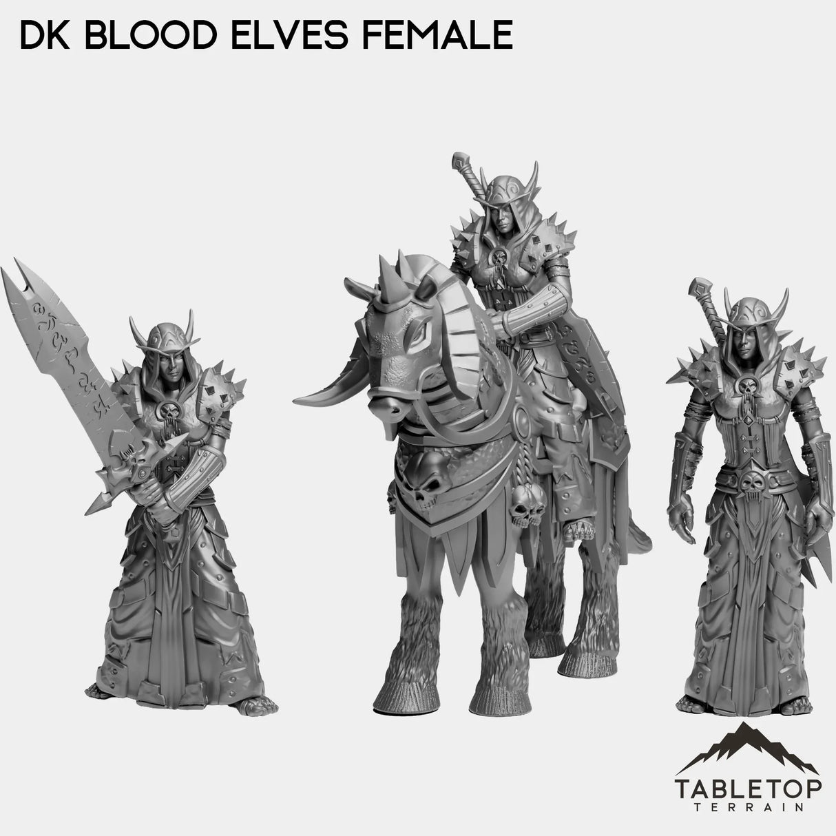 Tabletop Terrain Miniature Full Set DK Blood Elves Female