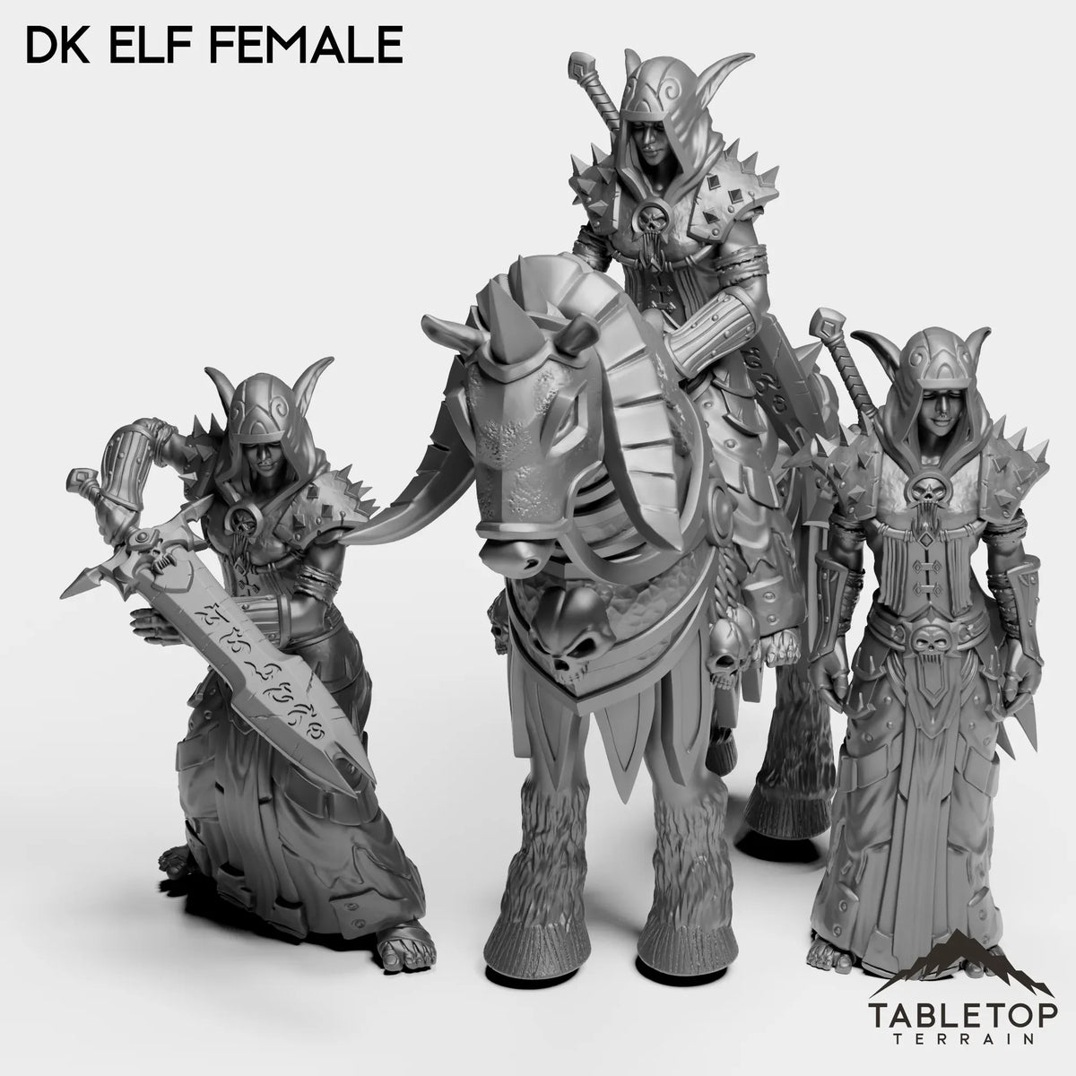 Tabletop Terrain Miniature Full Set DK Elves Female