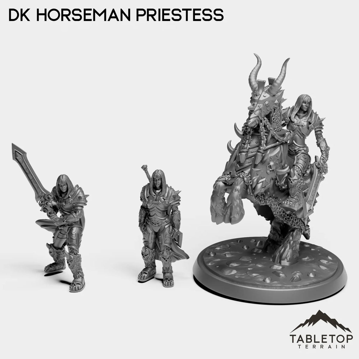 Tabletop Terrain Miniature Full Set DK Horseman Priestess