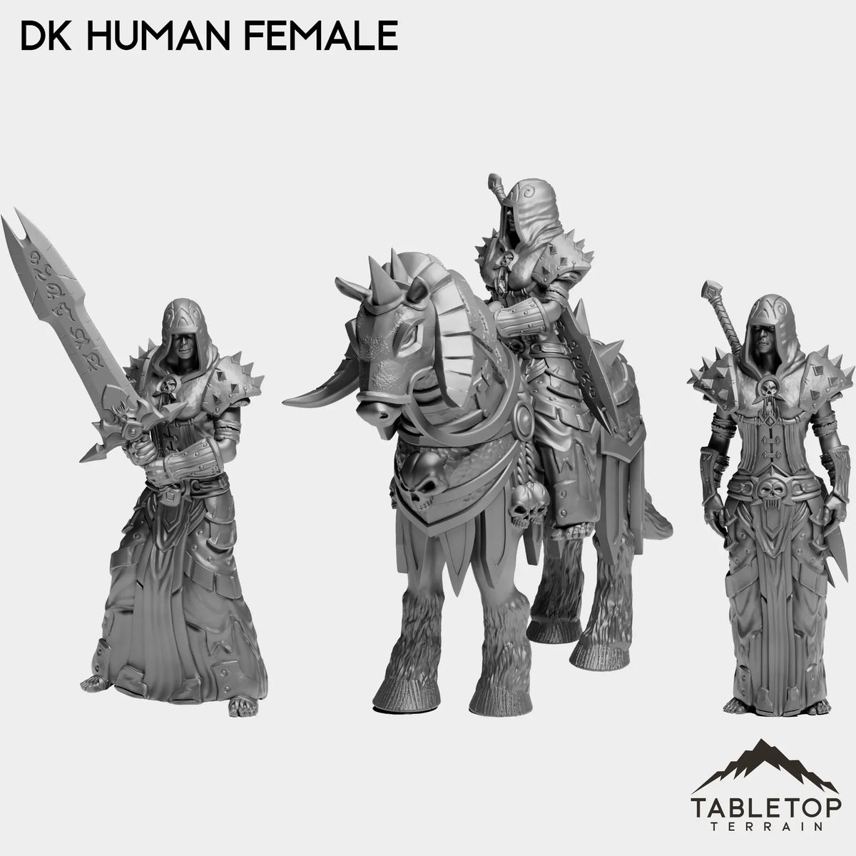 Tabletop Terrain Miniature Full Set DK Human Female