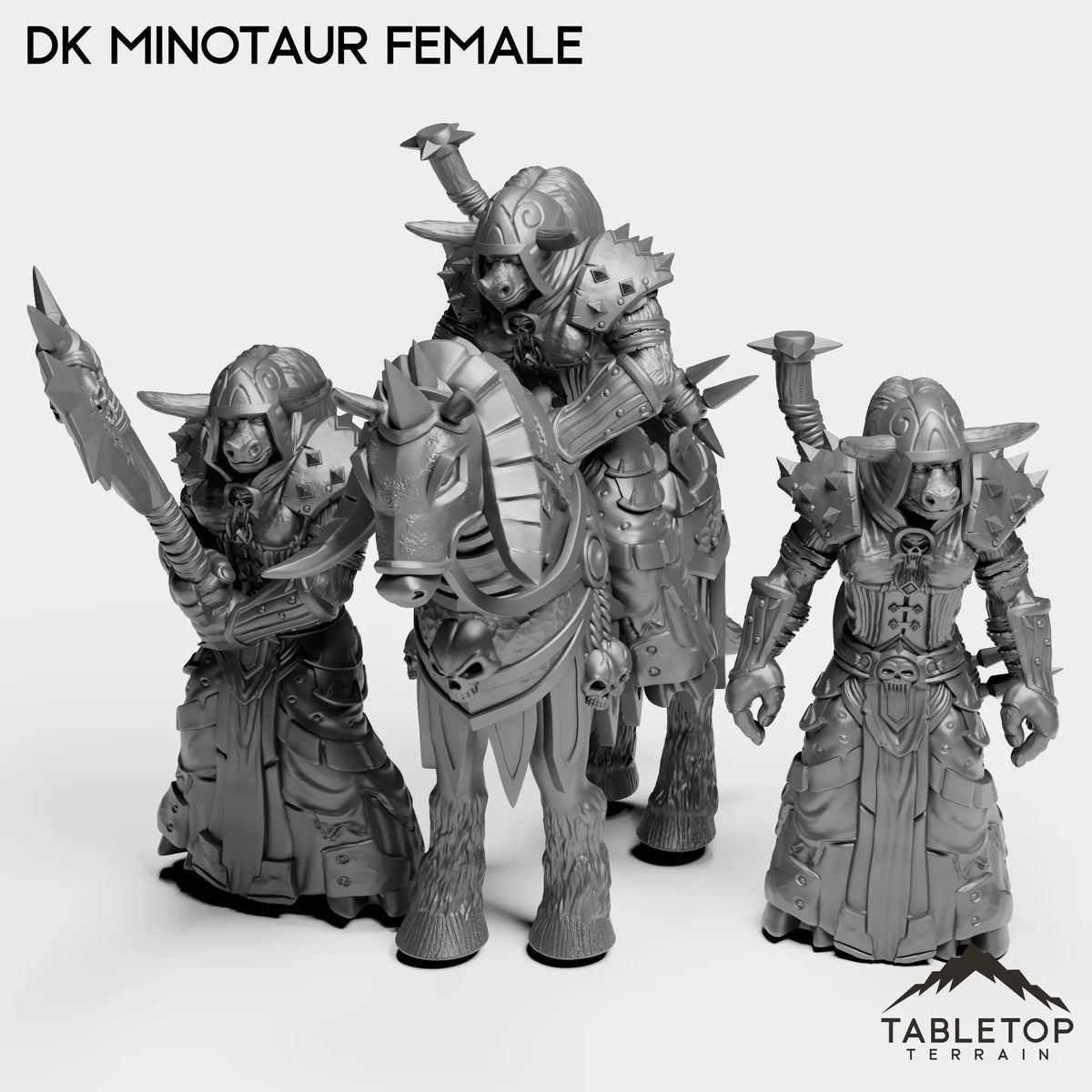 Tabletop Terrain Miniature Full Set DK Minotaurs Female