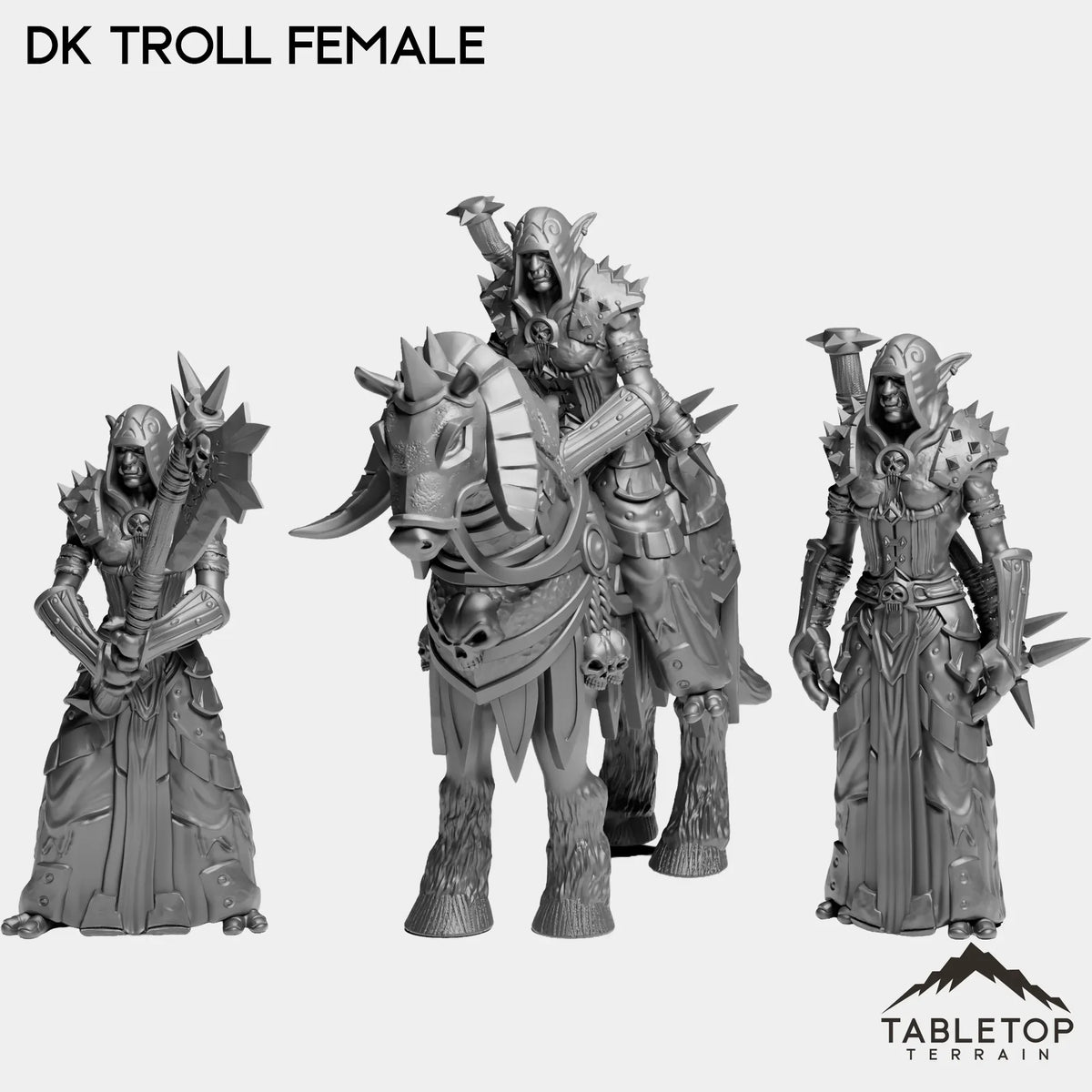 Tabletop Terrain Miniature Full Set DK Troll Female