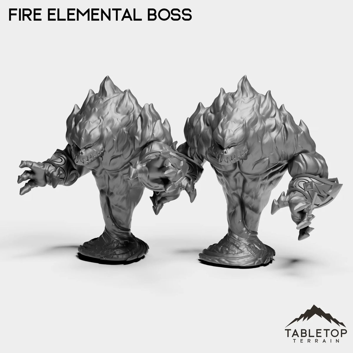 Tabletop Terrain Miniature Full Set Fire Elemental Boss