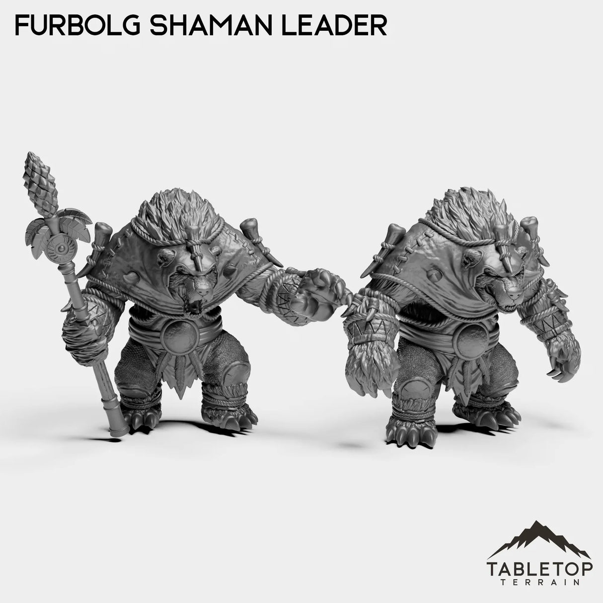 Tabletop Terrain Miniature Full Set Furbolg Shaman Leader
