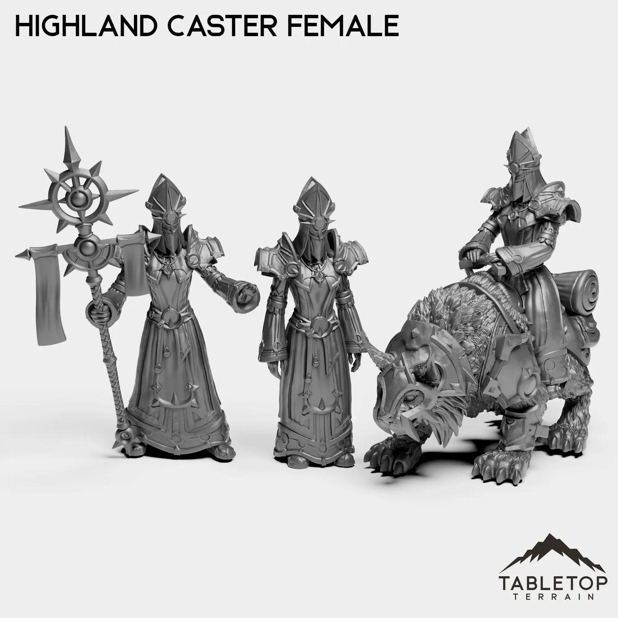 Tabletop Terrain Miniature Full Set Highland Caster Female