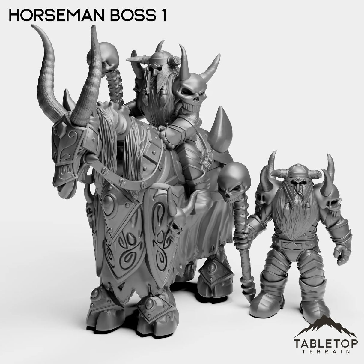 Tabletop Terrain Miniature Full Set Horseman Boss 1