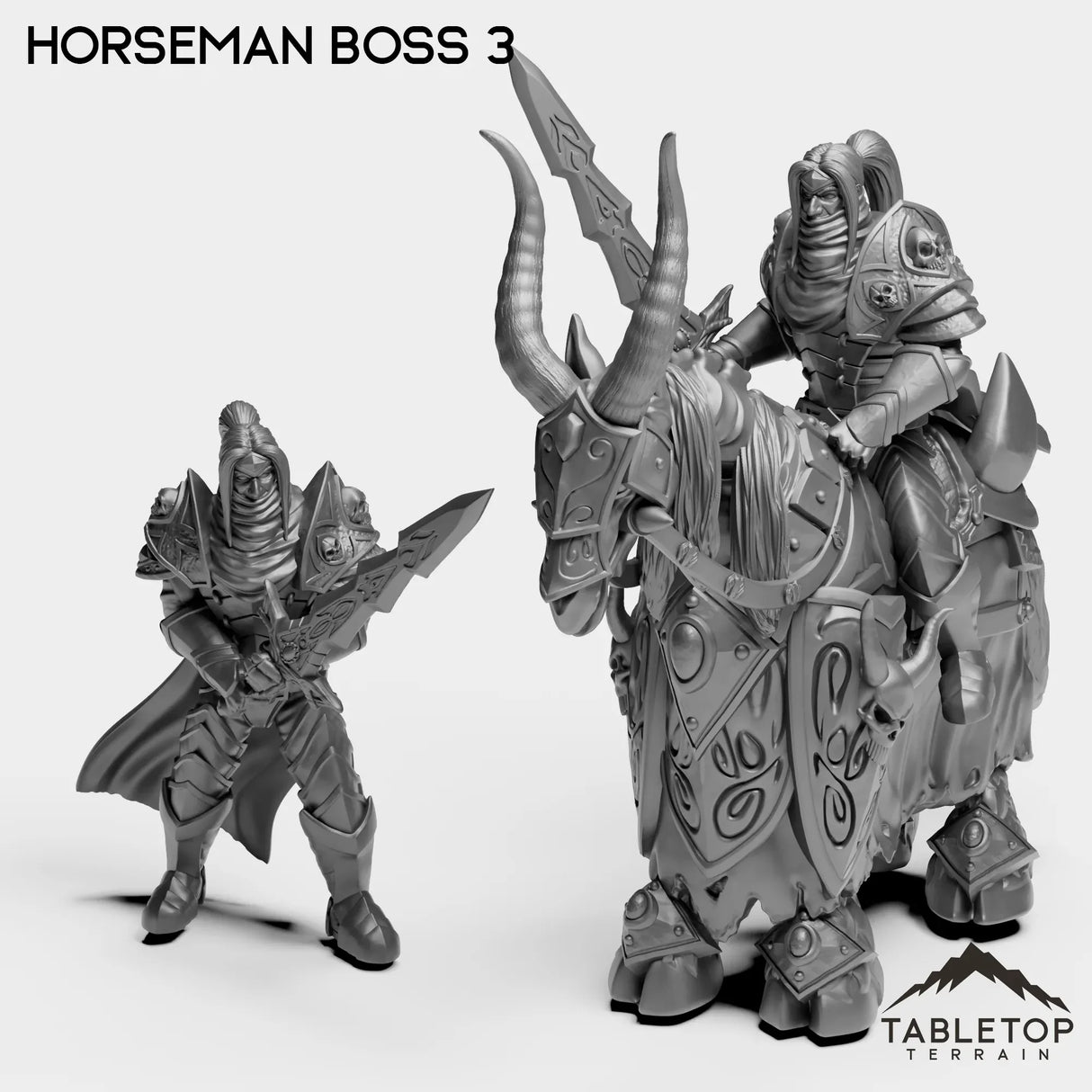 Tabletop Terrain Miniature Full Set Horseman Boss 3