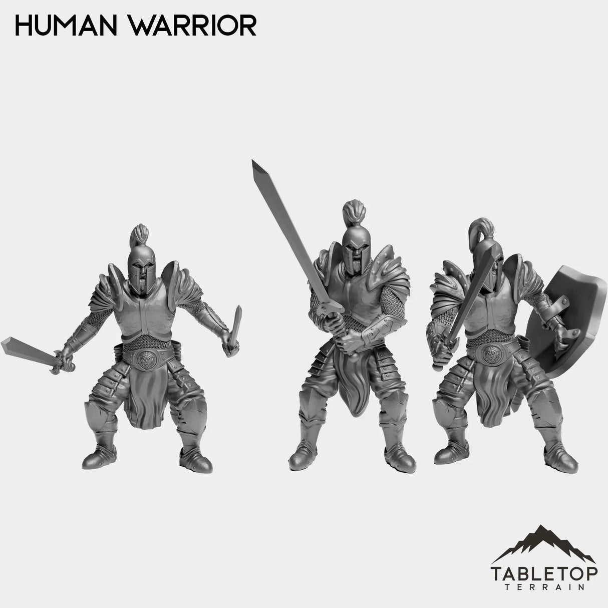 Tabletop Terrain Miniature Full Set Human Warrior