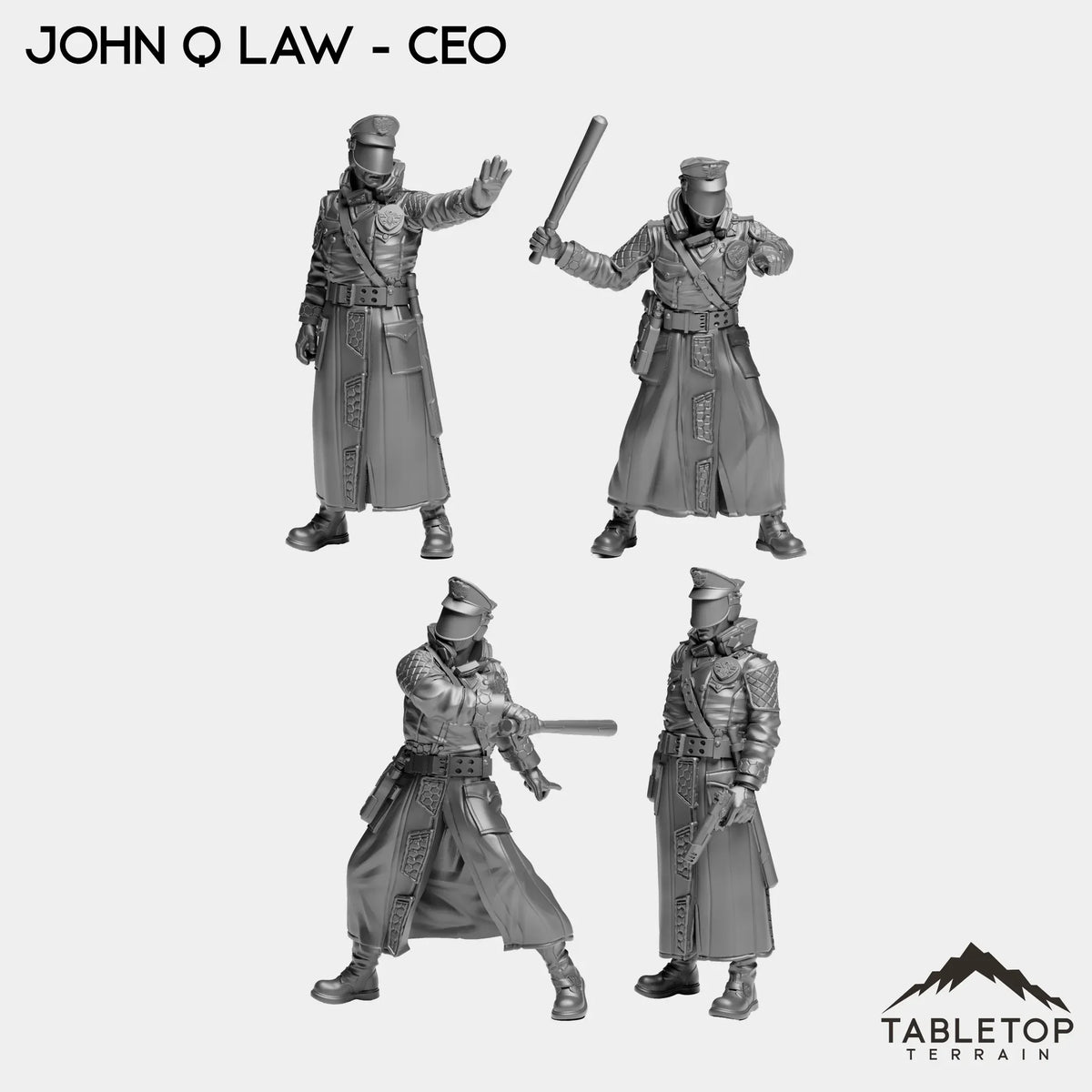 Tabletop Terrain Miniature Full Set John Q Law - CEO