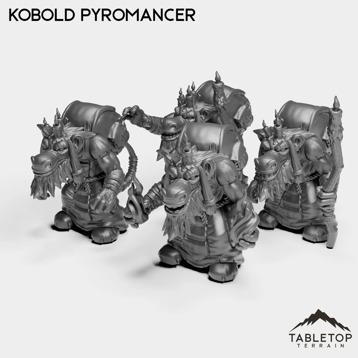 Tabletop Terrain Miniature Full Set Kobold Pyromancer