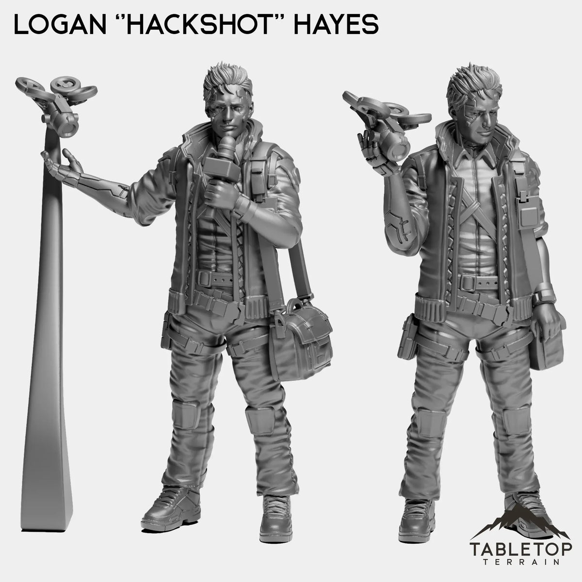 Tabletop Terrain Miniature Full Set Logan ''HackShot'' Hayes