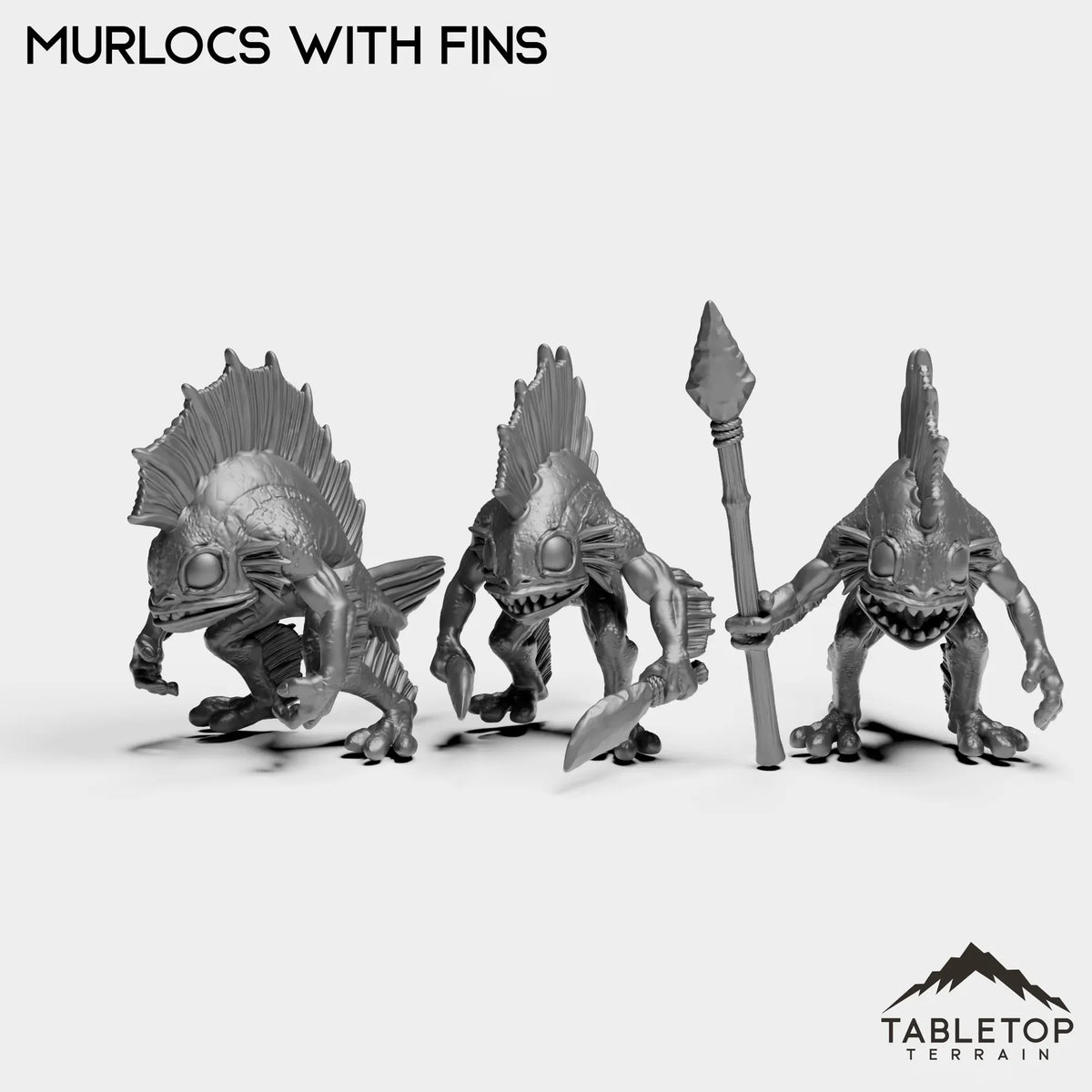 Tabletop Terrain Miniature Full Set Murlocs with Fins