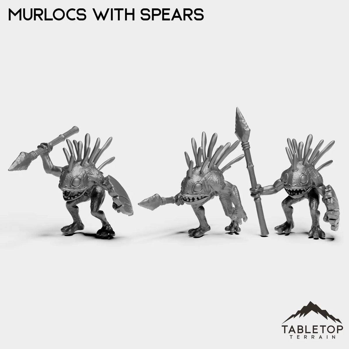 Tabletop Terrain Miniature Full Set Murlocs with Spears