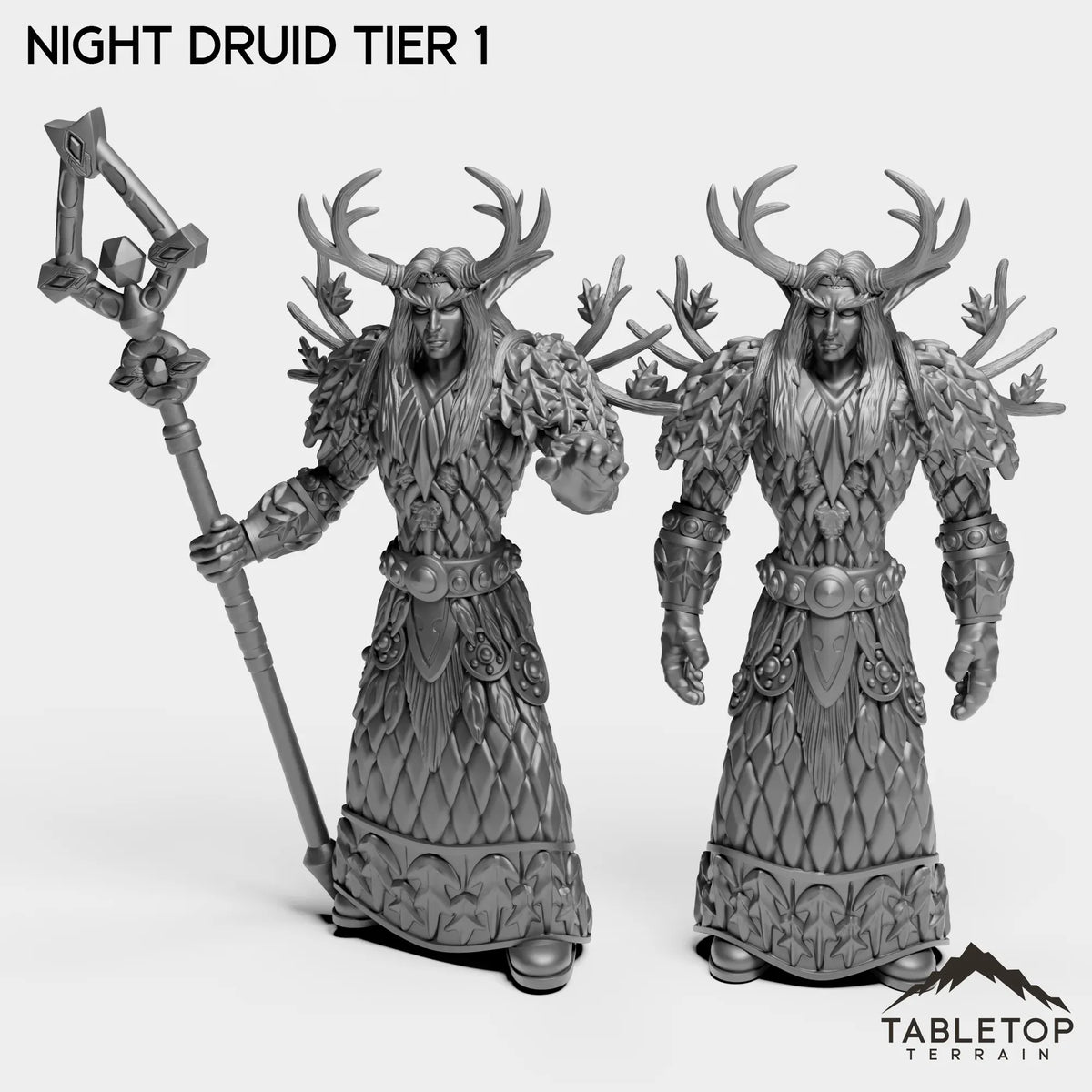Tabletop Terrain Miniature Full Set Night Druid Tier 1