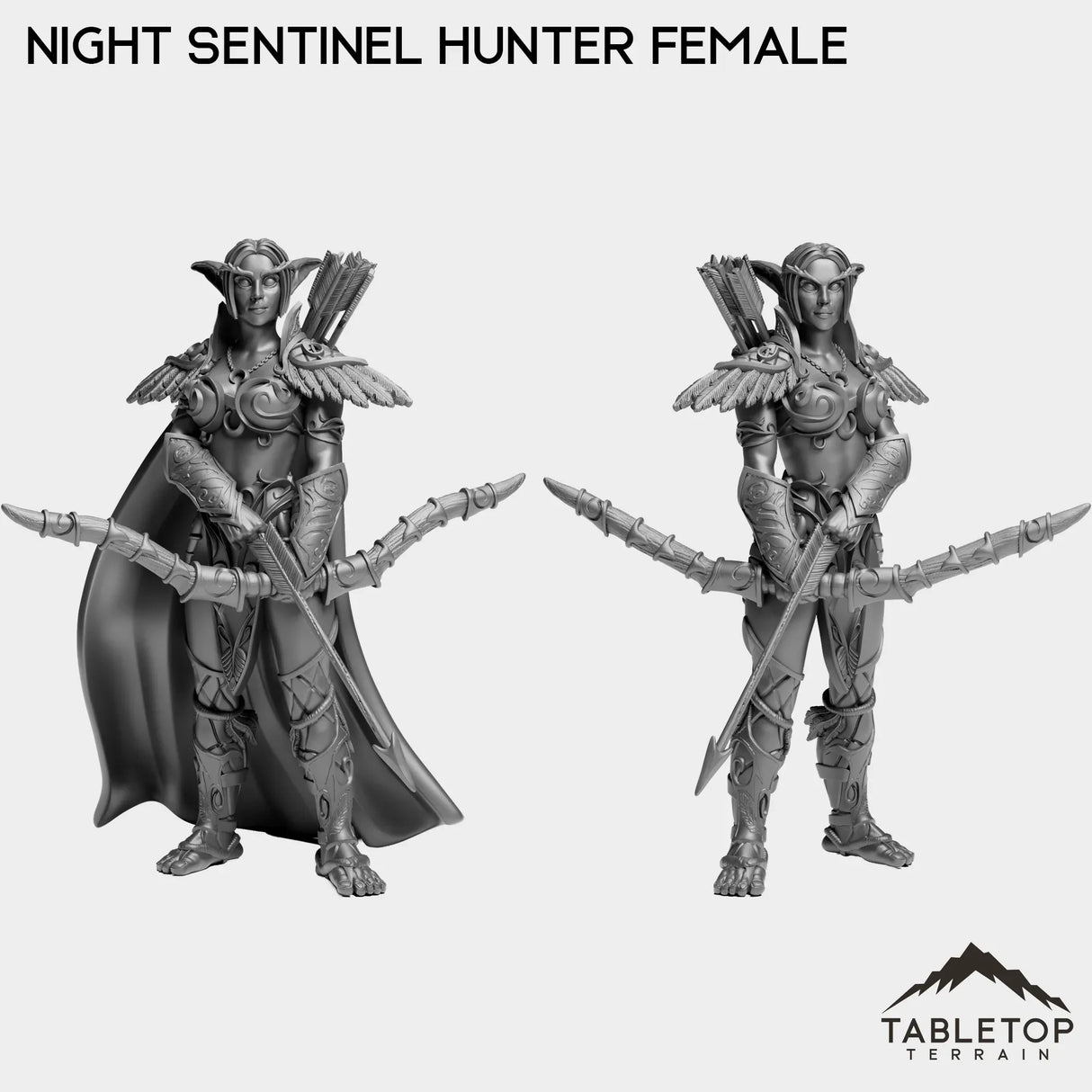 Tabletop Terrain Miniature Full Set Night Sentinel Hunter Female
