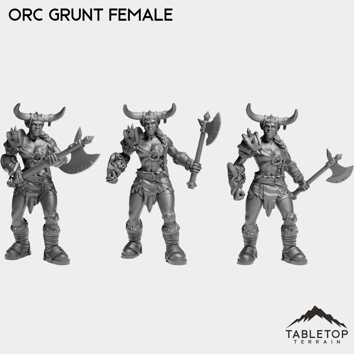 Tabletop Terrain Miniature Full Set Orc Grunt Female