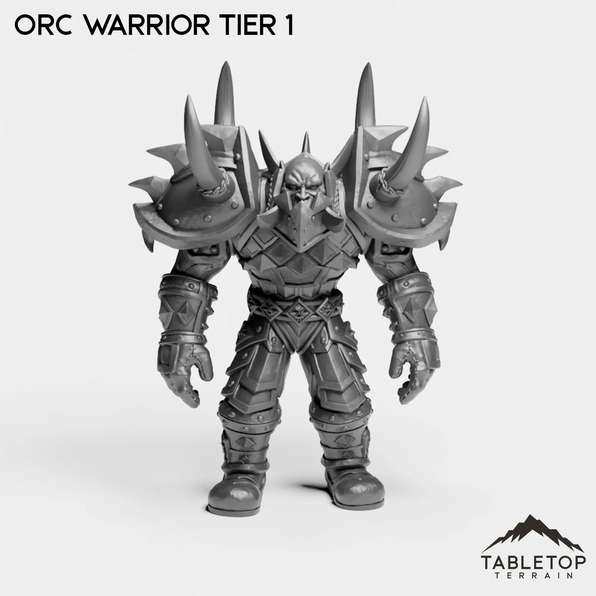 Tabletop Terrain Miniature Full Set Orc Warrior Tier 1