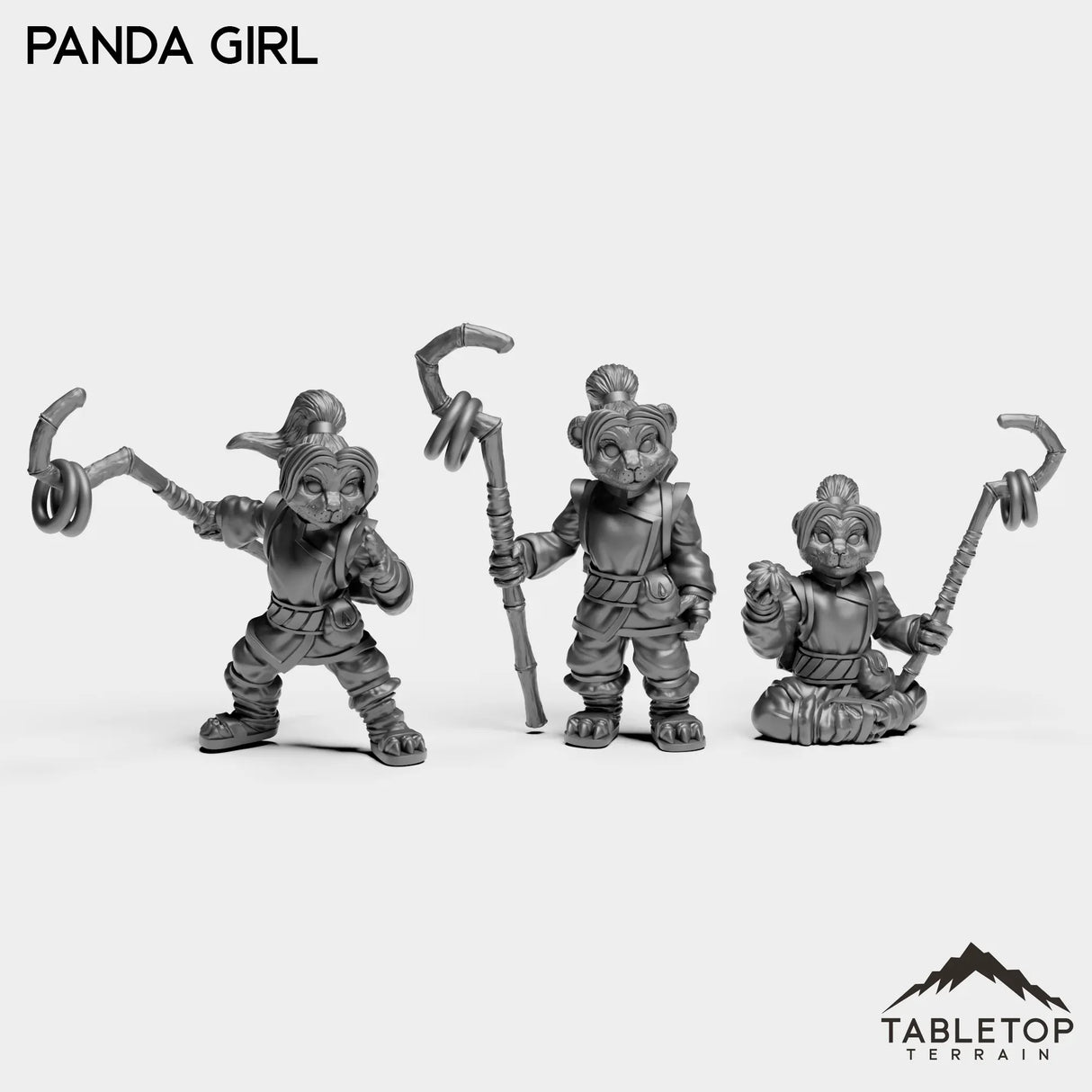 Tabletop Terrain Miniature Full Set Panda Girl
