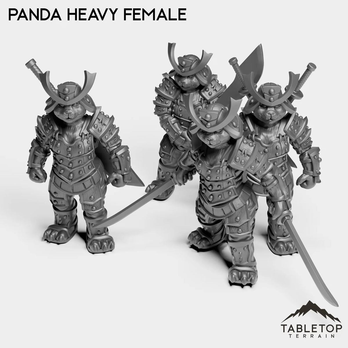 Tabletop Terrain Miniature Full Set Panda Heavy Female