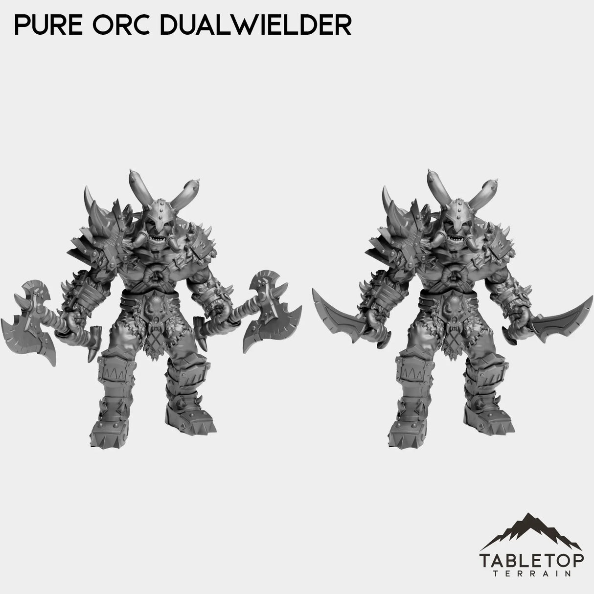 Tabletop Terrain Miniature Full Set Pure Orc Dualwielder