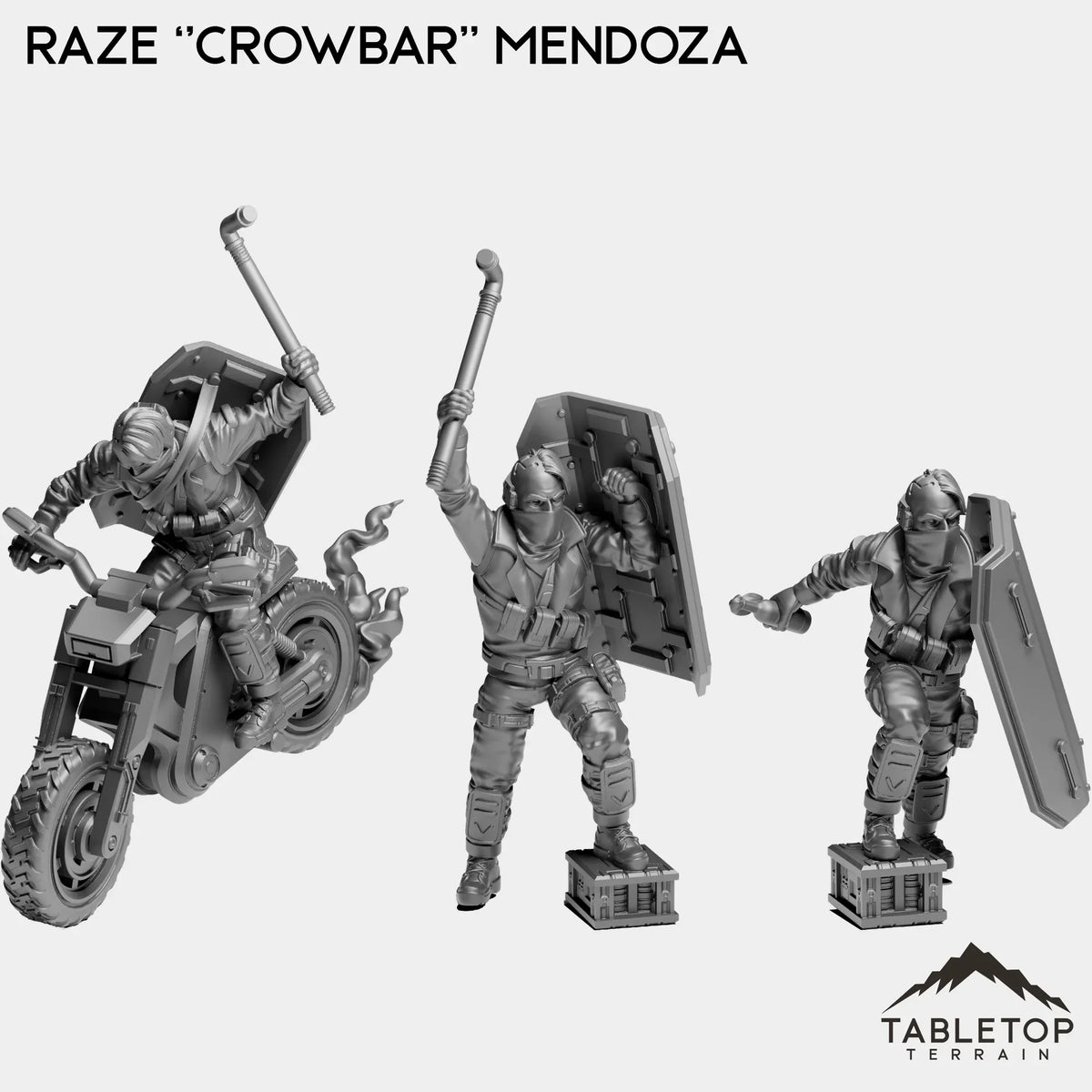 Tabletop Terrain Miniature Full Set Raze ''Crowbar'' Mendoza