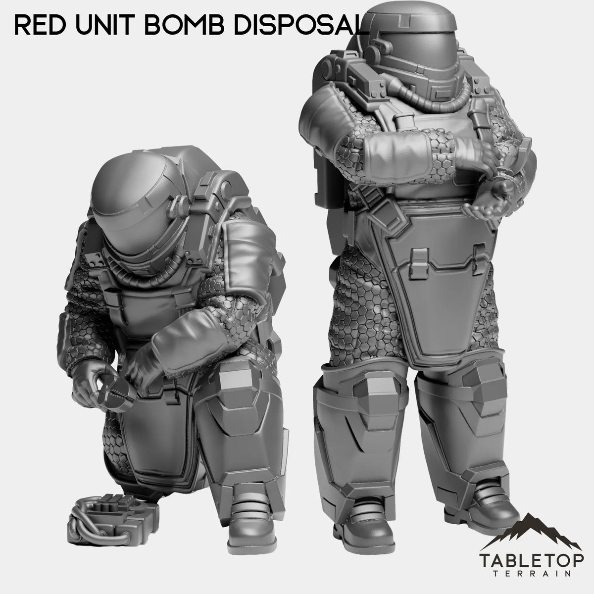 Tabletop Terrain Miniature Full Set RED Unit Bomb Disposal