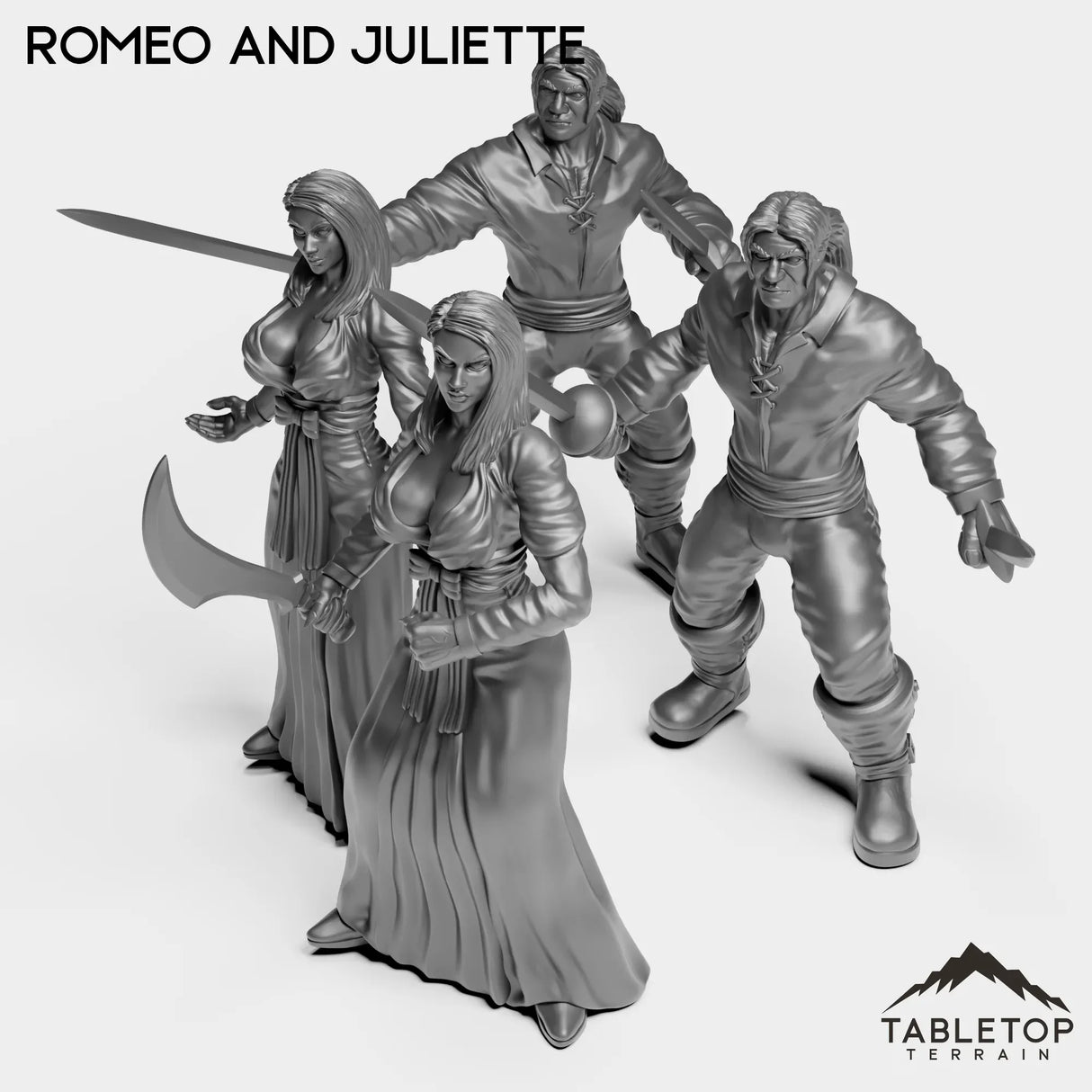 Tabletop Terrain Miniature Full Set Romeo and Juliette