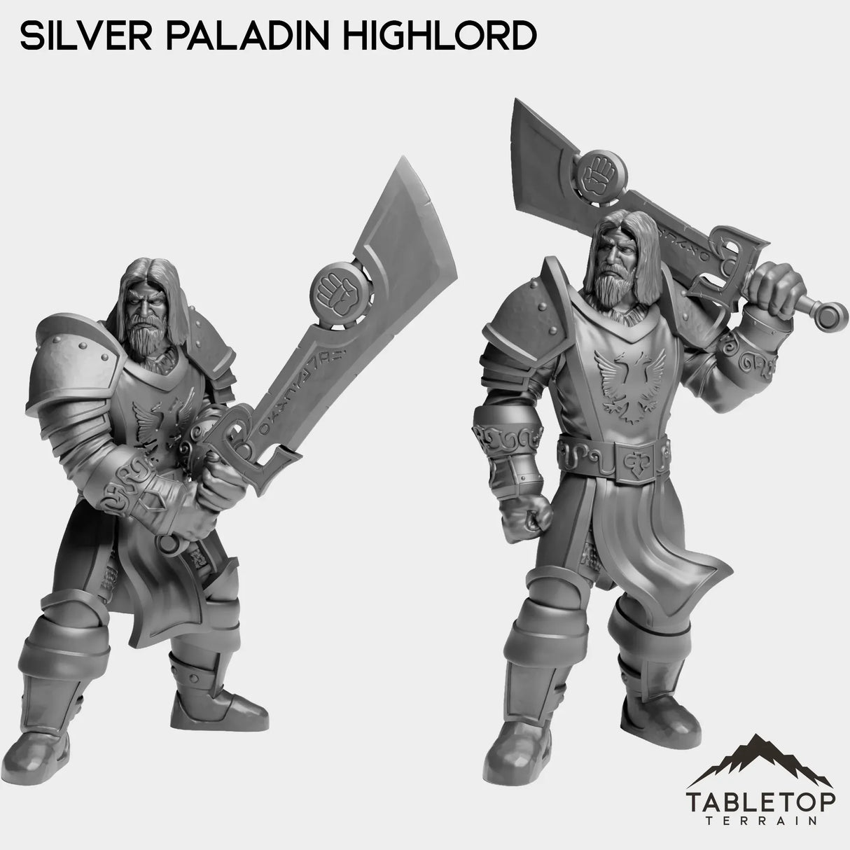 Tabletop Terrain Miniature Full Set Silver Paladin Highlord