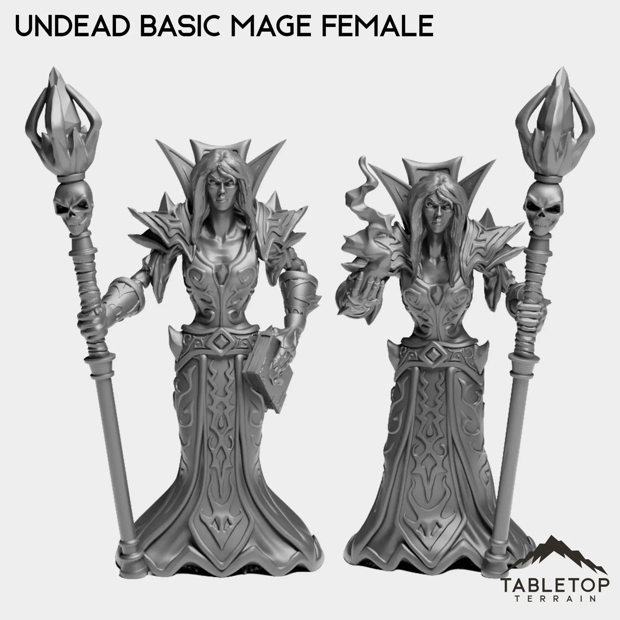 Tabletop Terrain Miniature Full Set Undead Basic Mage Female