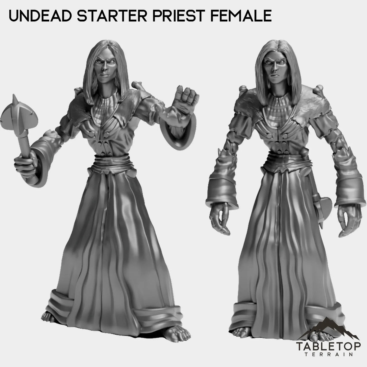 Tabletop Terrain Miniature Full Set Undead Starter Priest Female