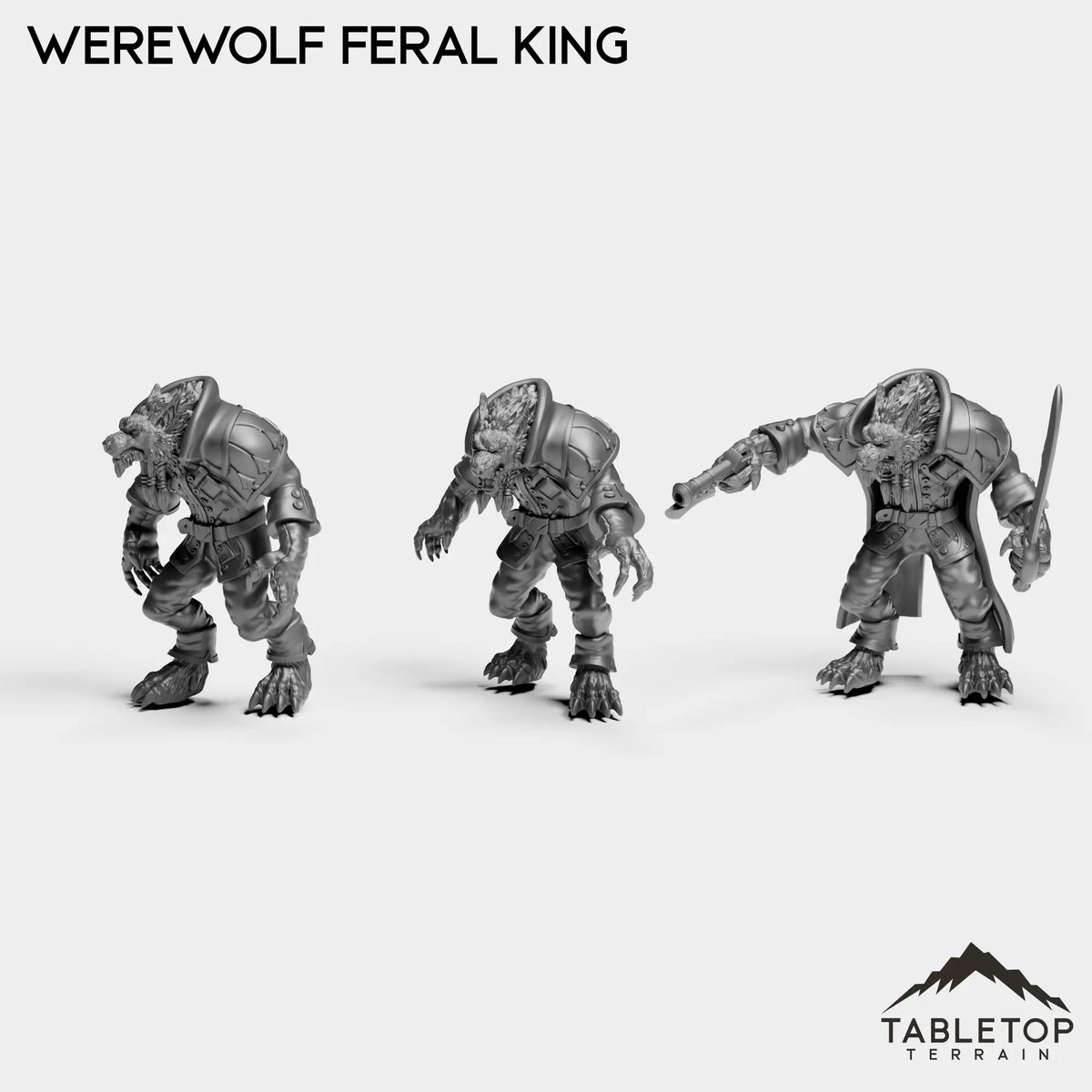 Tabletop Terrain Miniature Full Set Werewolf Feral King