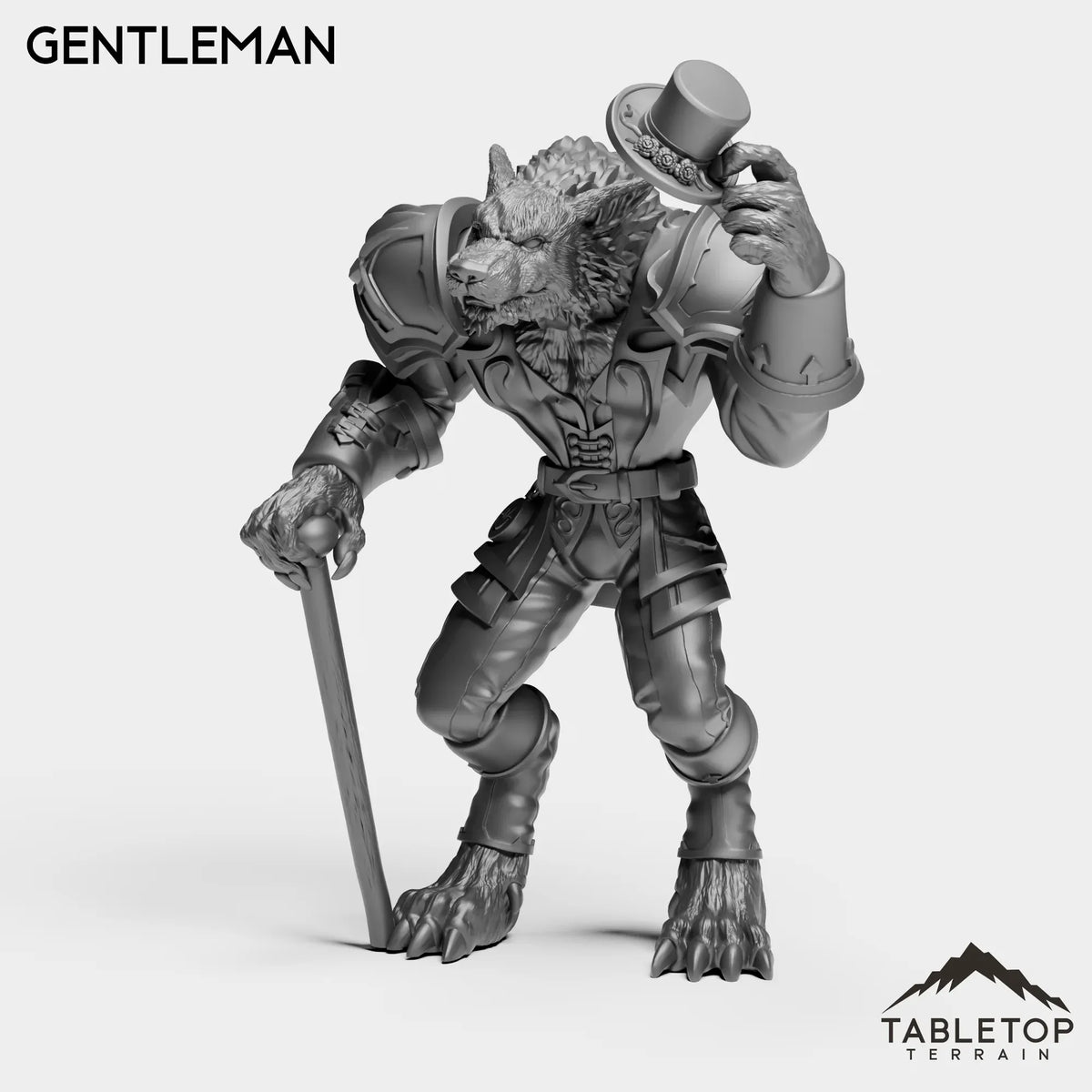 Tabletop Terrain Miniature Gentleman Werewolf Feral
