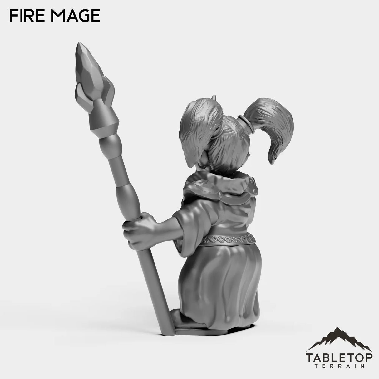 Tabletop Terrain Miniature Gnome Fire Mage