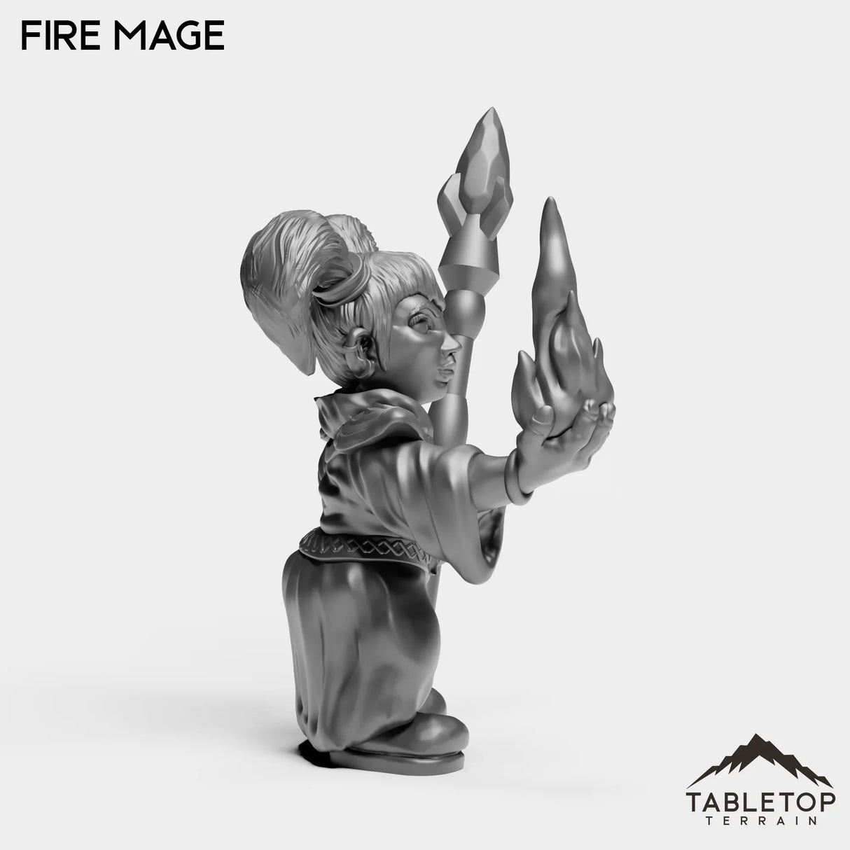 Tabletop Terrain Miniature Gnome Fire Mage
