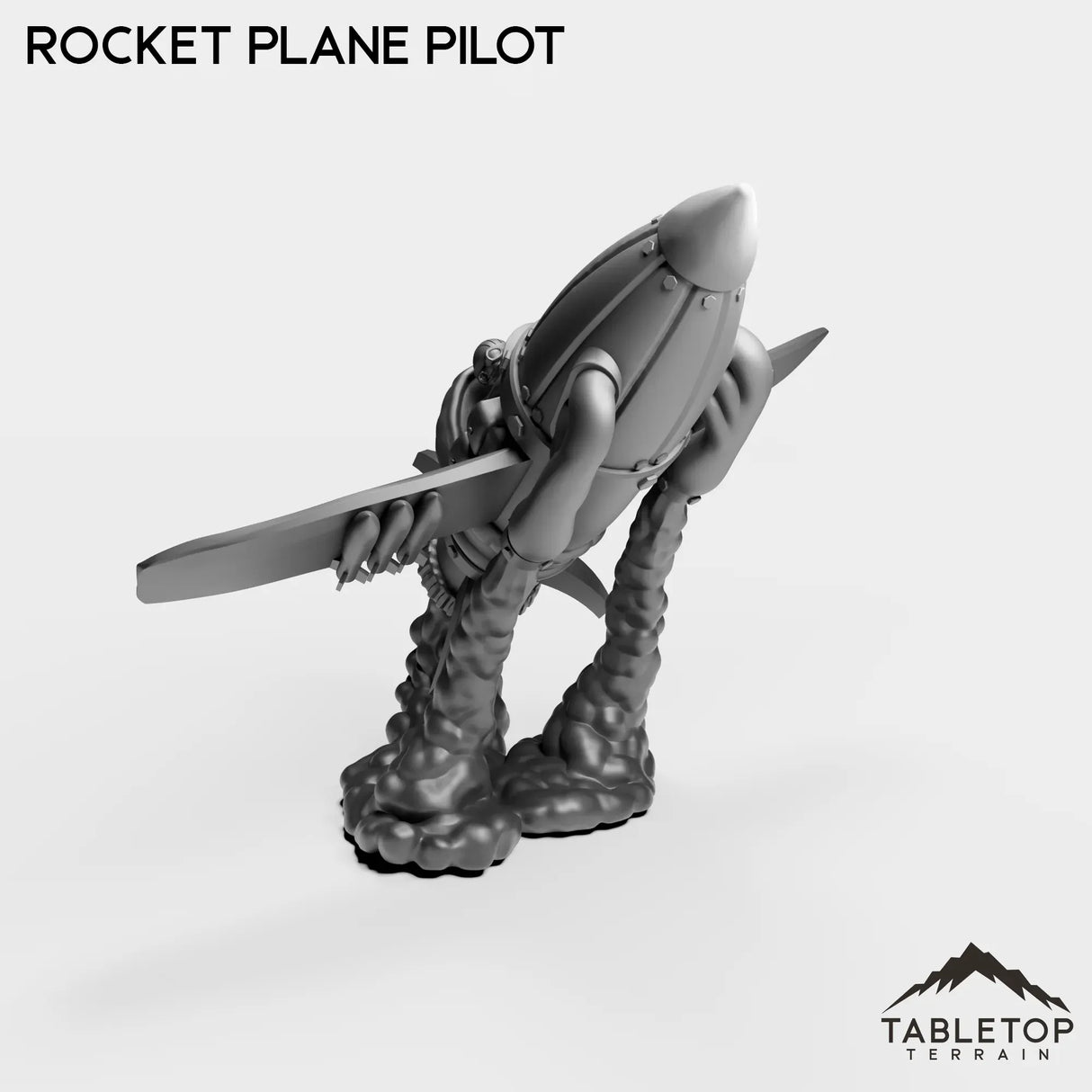 Tabletop Terrain Miniature Gnome Rocket Plane Pilot