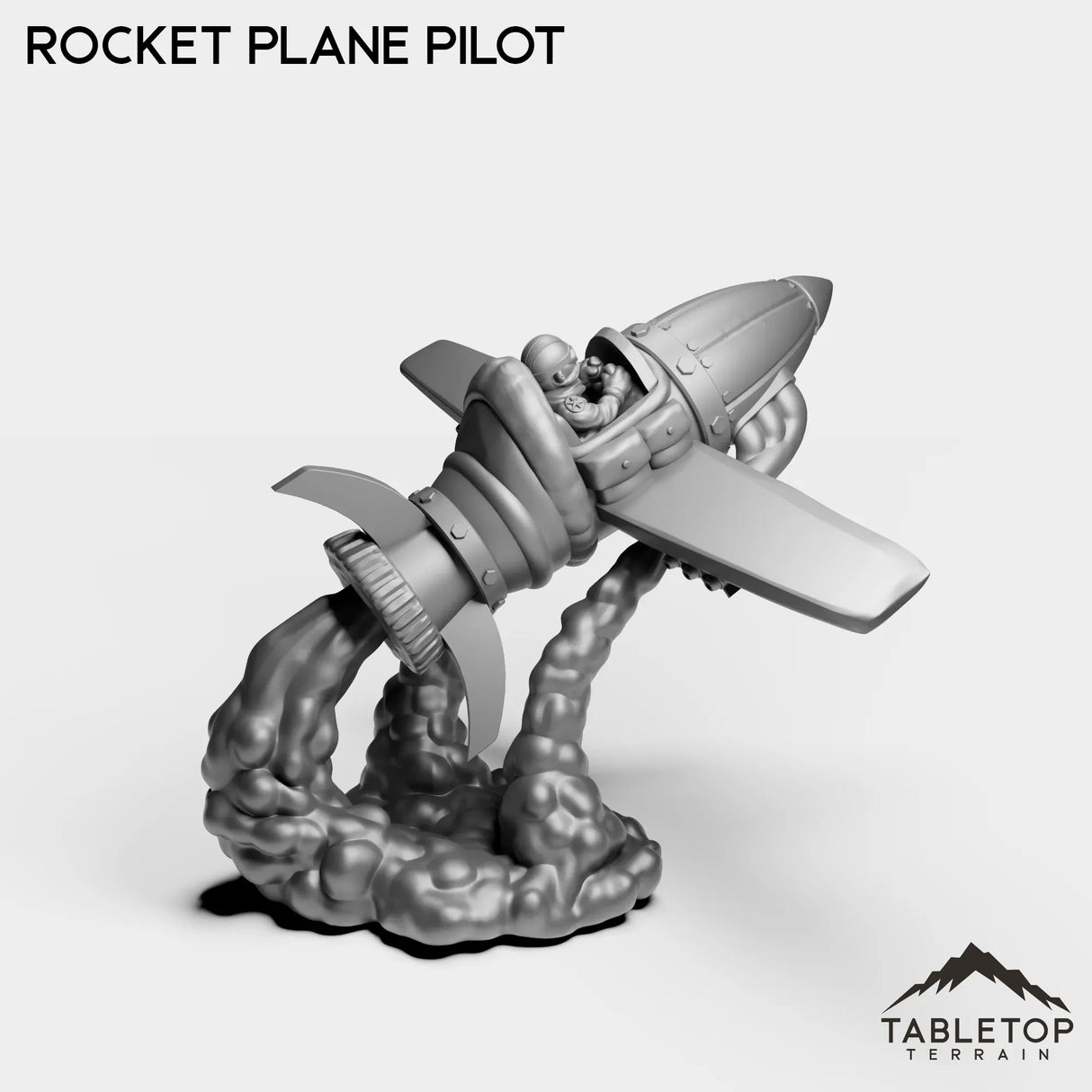 Tabletop Terrain Miniature Gnome Rocket Plane Pilot
