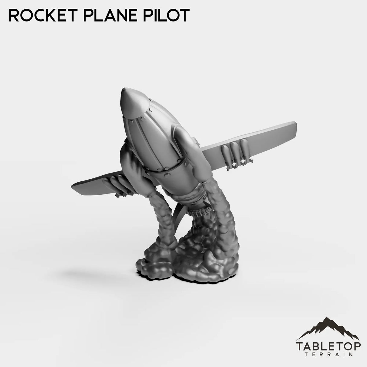 Tabletop Terrain Miniature Gnome Rocket Plane Pilot