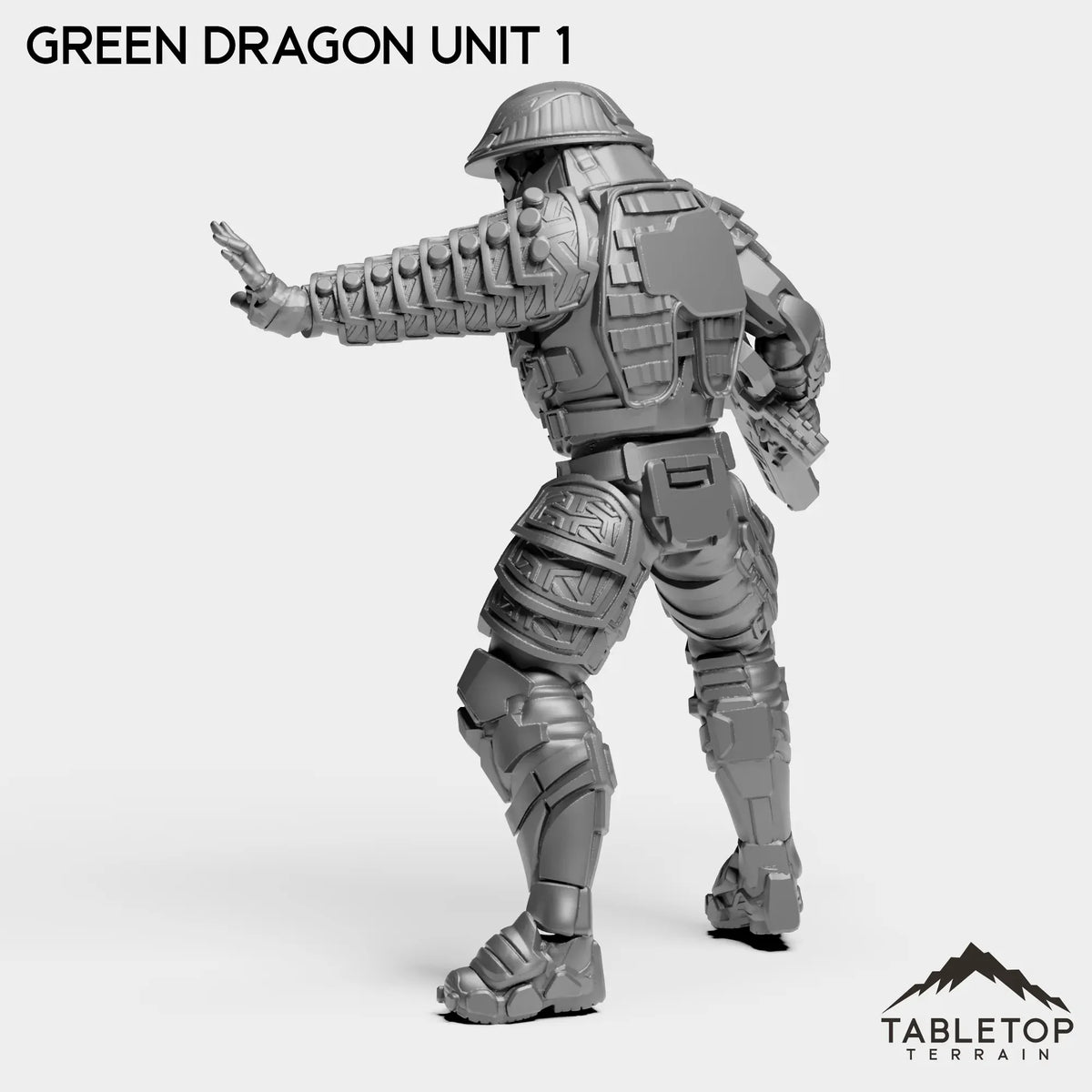 Tabletop Terrain Miniature Green Dragon Unit - Black Lotus Squad
