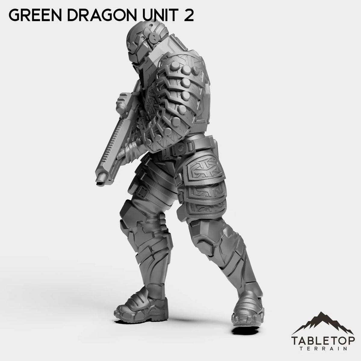 Tabletop Terrain Miniature Green Dragon Unit - Black Lotus Squad